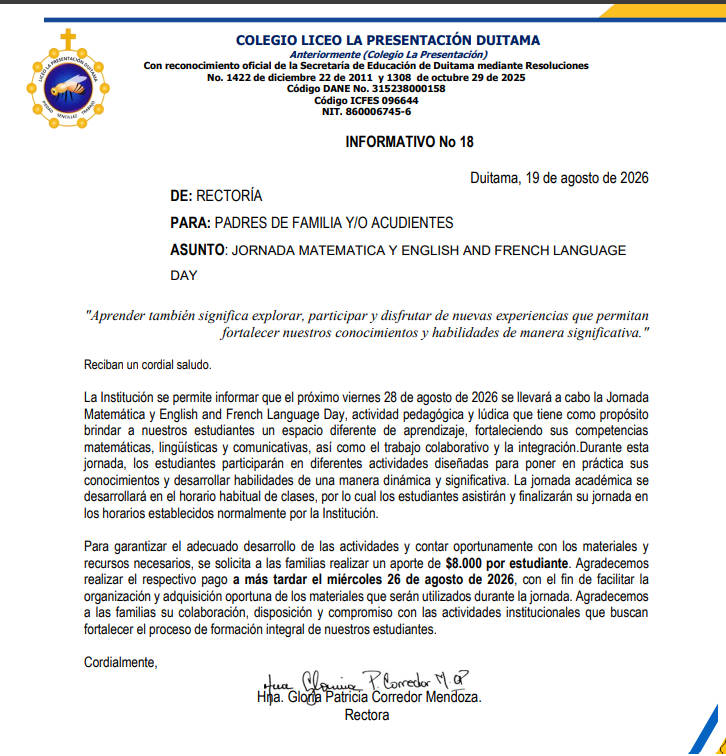 Los esperamos
