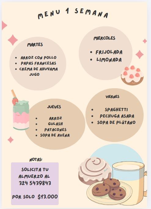 Almuerzos de la semana 